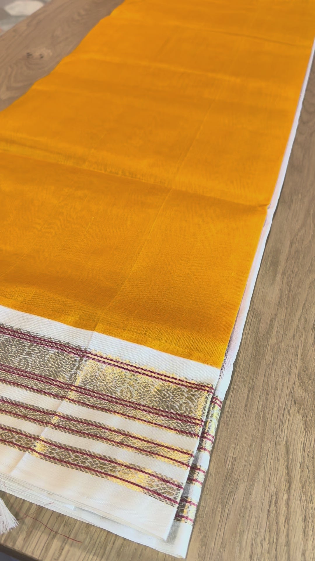 Marigold Yellow Kanchi Silk Cotton Saree